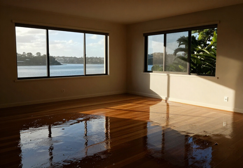 Damp, musty-smelling carpet in a Como home before odour removal