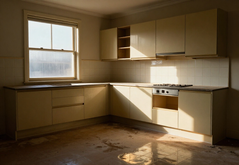 Fully restored kitchen in Como after flood damage repair